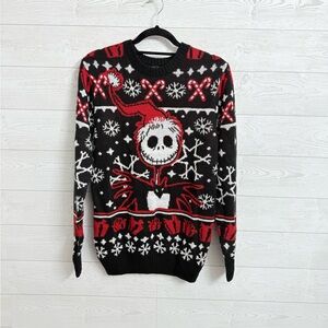 Nightmare Before Christmas Men’s Black Jack Skellington Sweater. Size S
